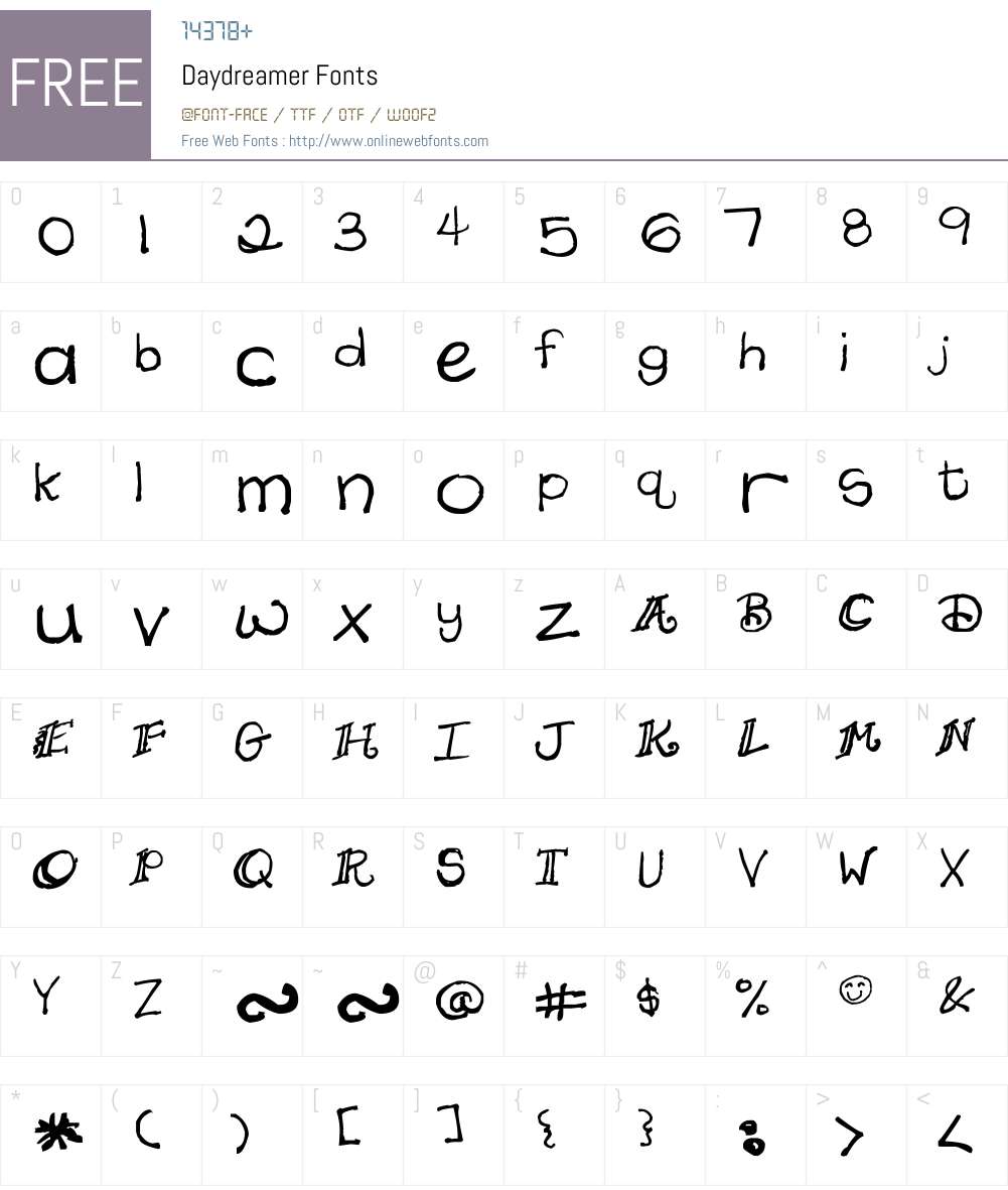 Daydreamer Font Screenshots