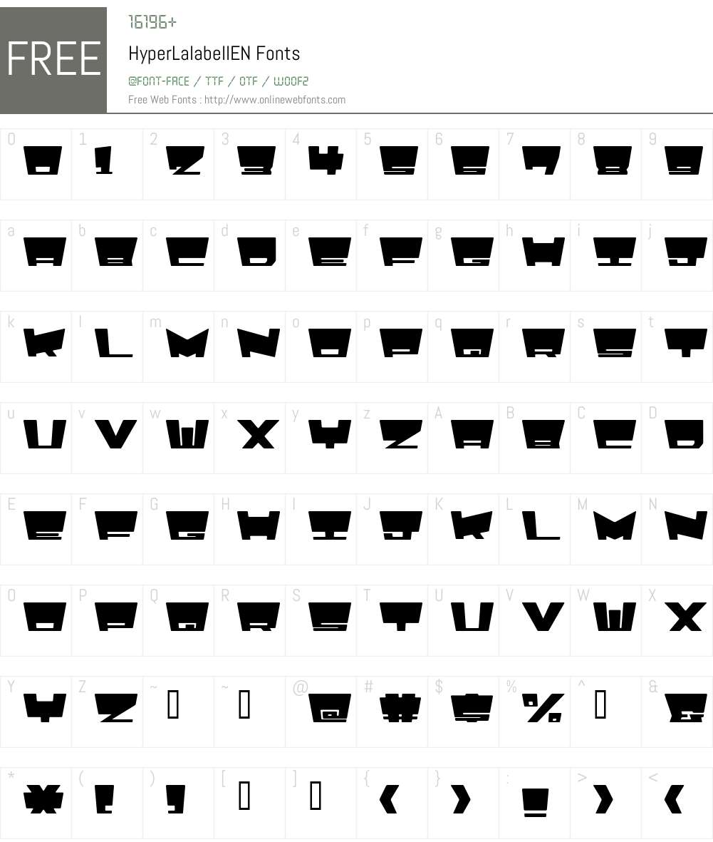 HyperLalabellEN Font Screenshots