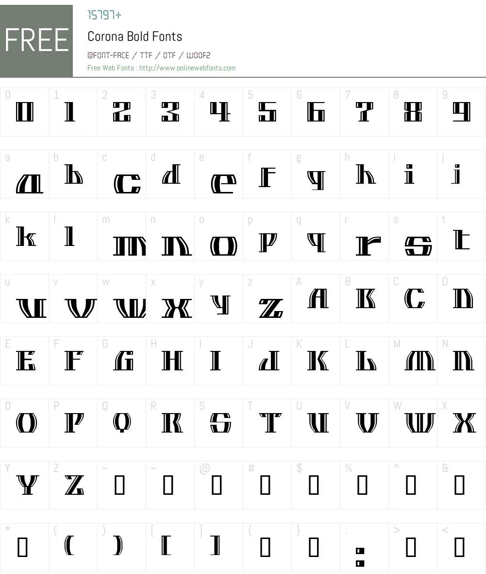 Corona Font Screenshots