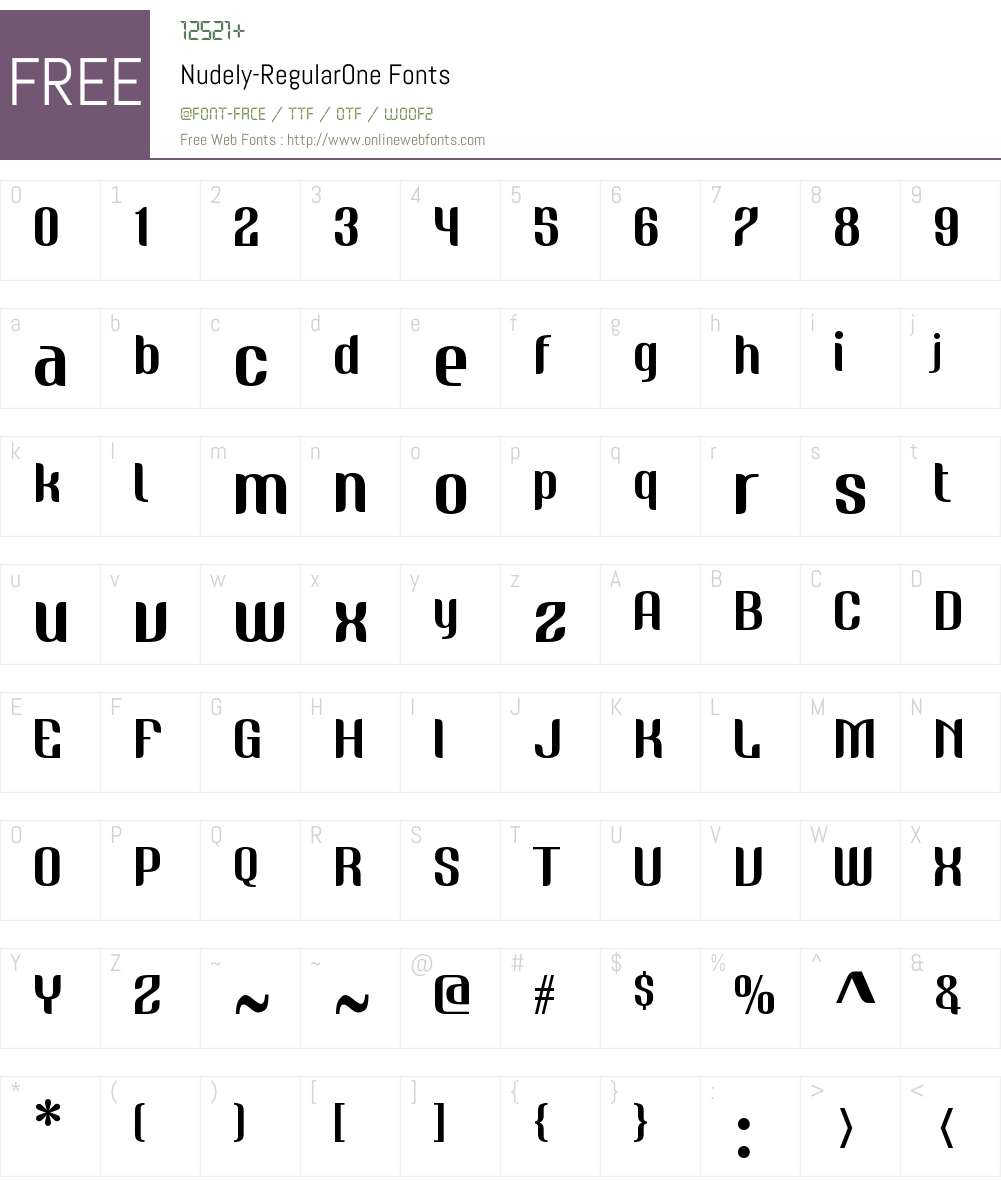 Nudely Font Screenshots