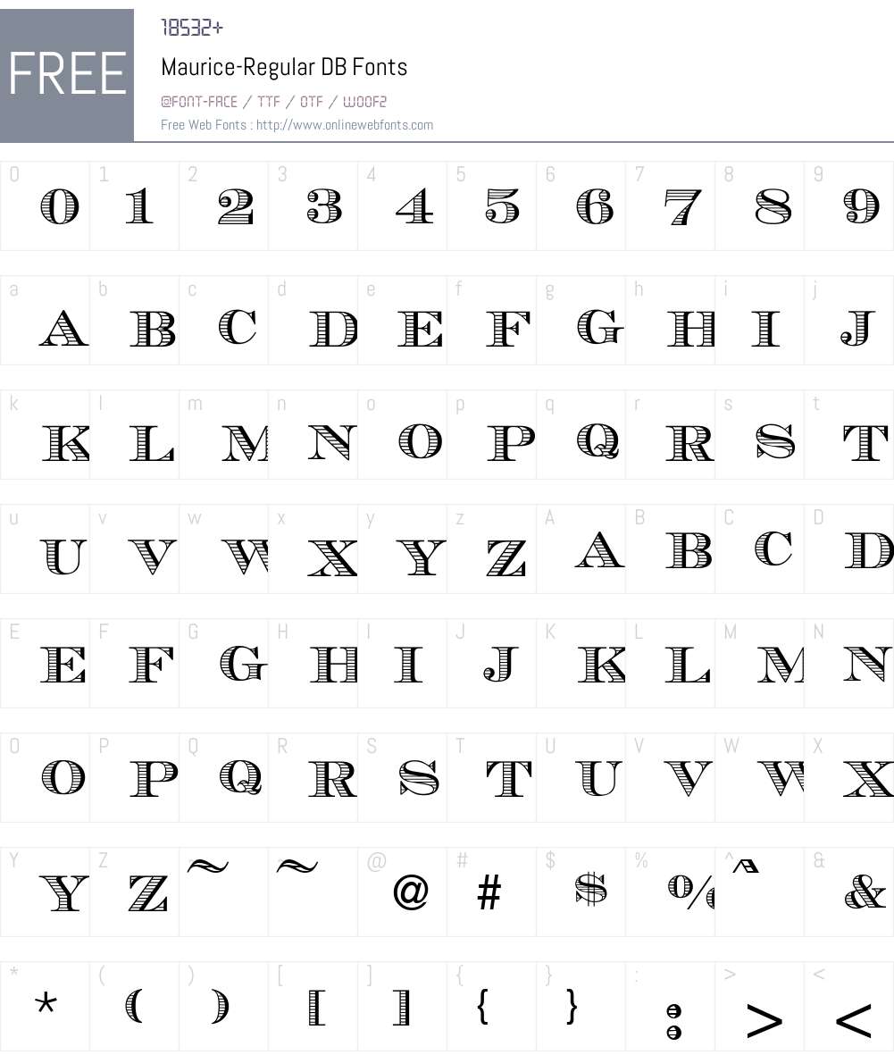 Maurice DB Font Screenshots