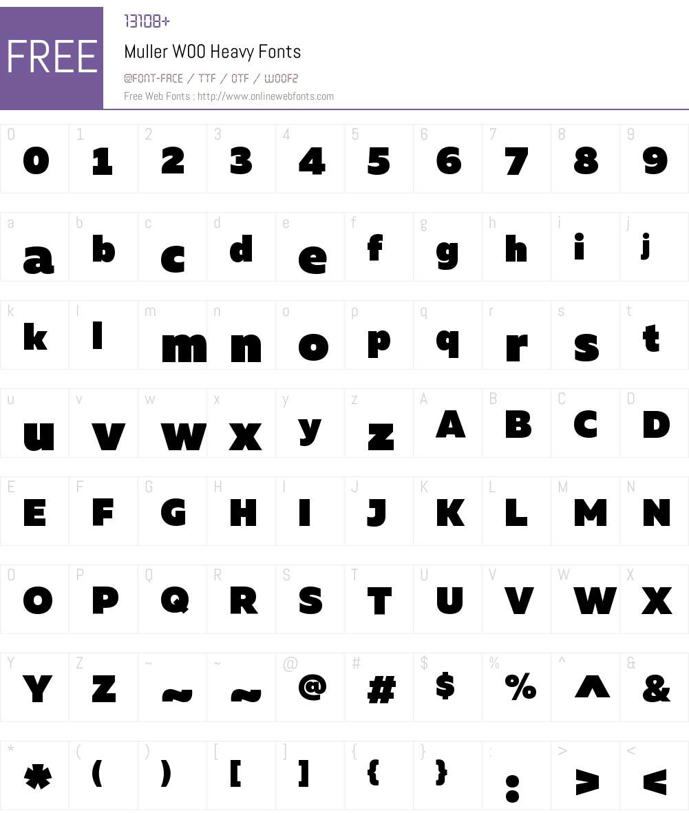 MullerW00-Heavy Font Screenshots