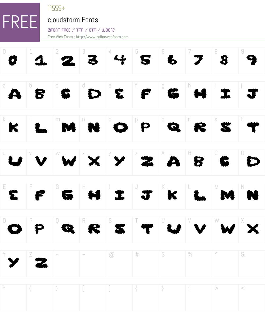 cloudstorm Font Screenshots