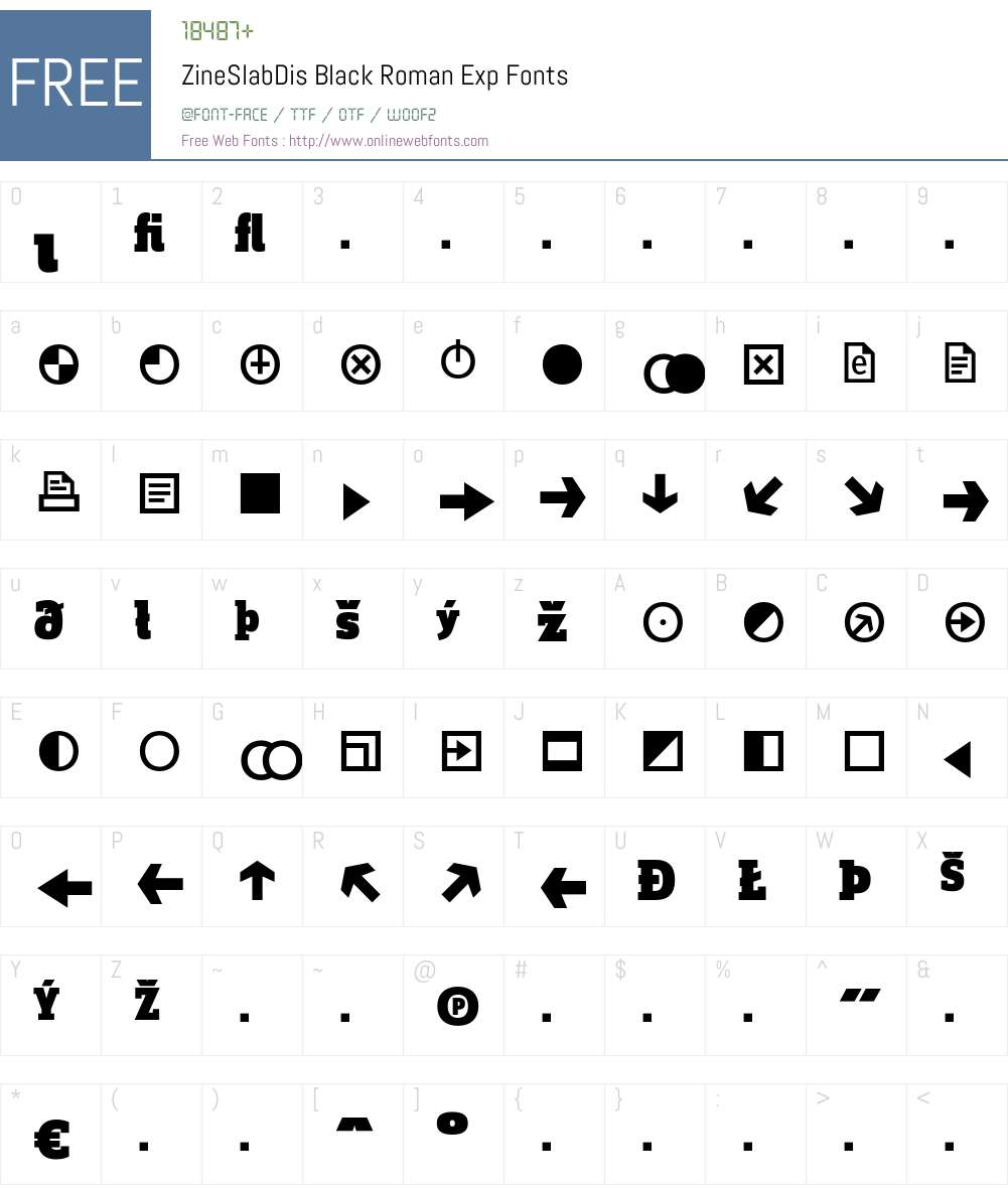 ZineSlabDis Font Screenshots