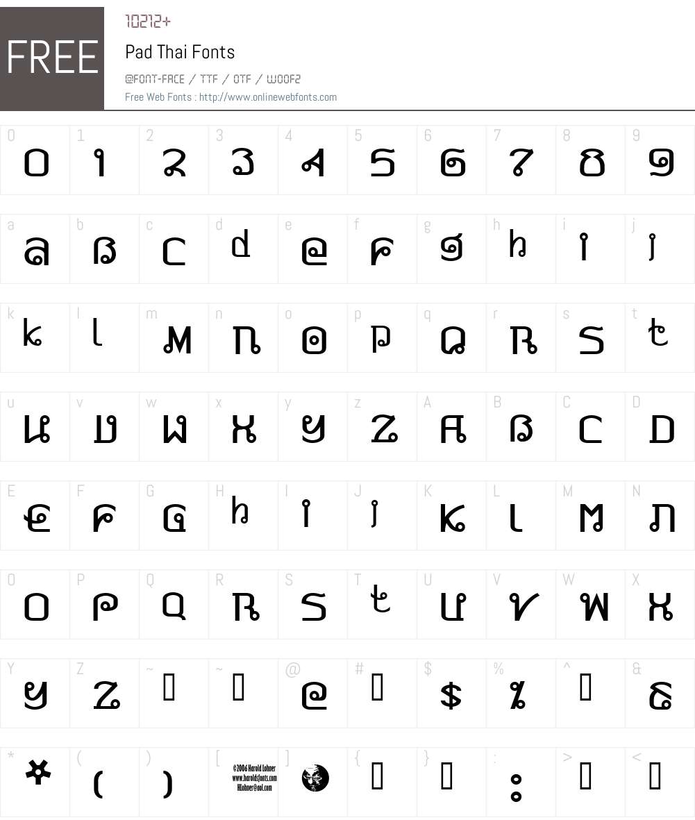 Pad Thai Font Screenshots