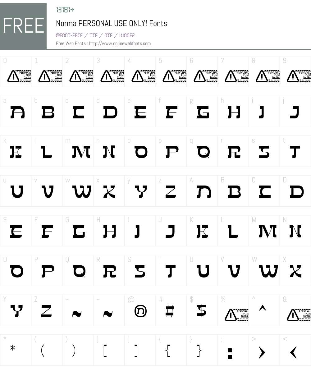 Norma PERSONAL USE ONLY! 1.00;January 31, 2024;FontCreator 12.0.0.2563 ...
