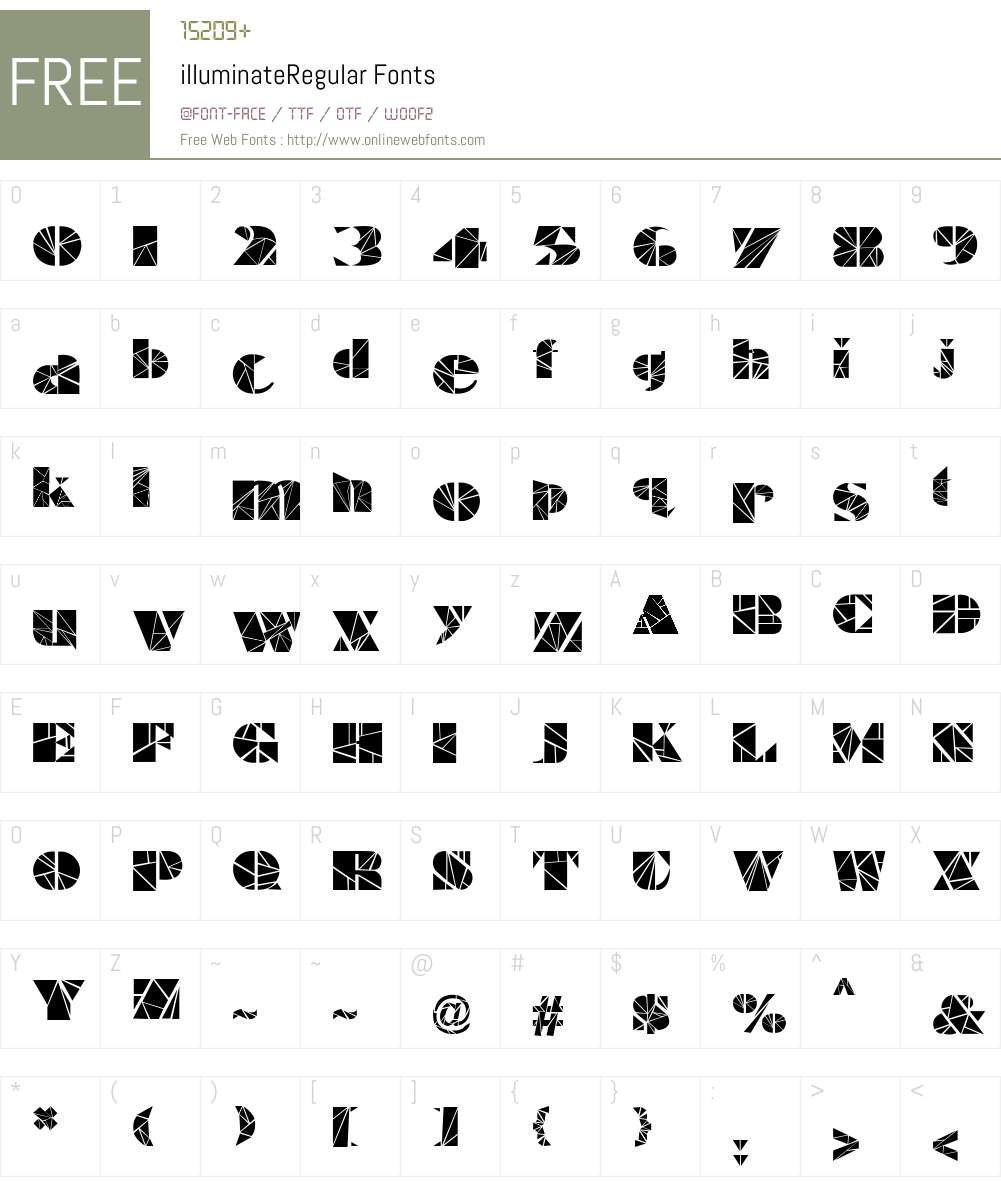 illuminate Font Screenshots