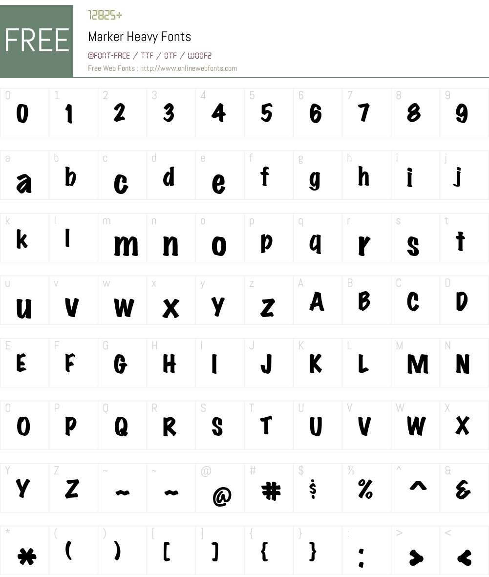 Marker Heavy Font Screenshots