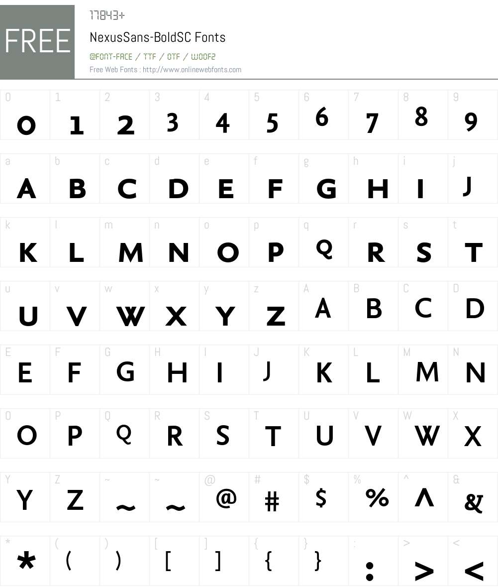 NexusSans-BoldSC Font Screenshots
