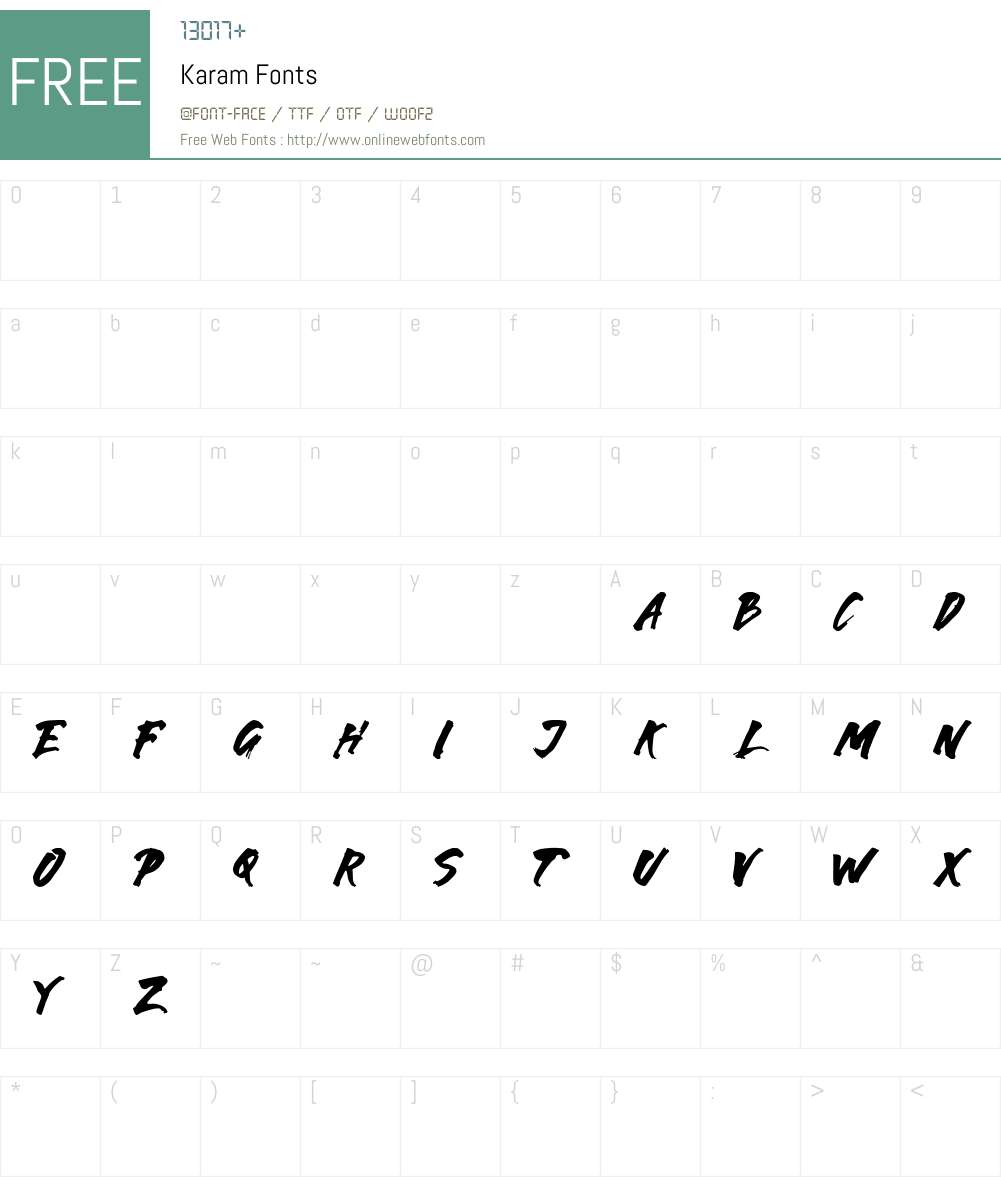 Karam Font Screenshots