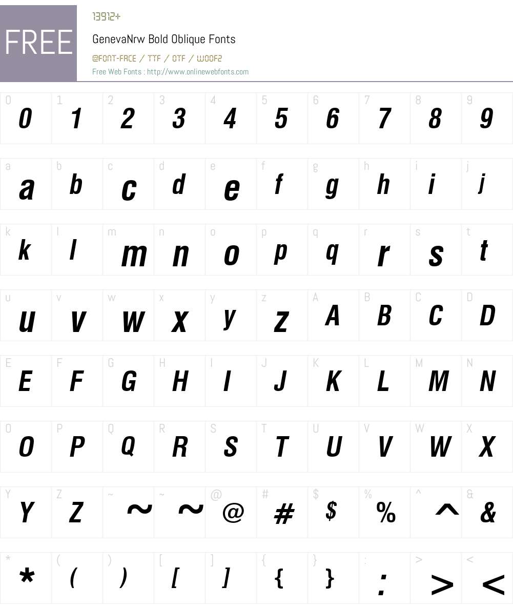 GenevaNrw Font Screenshots