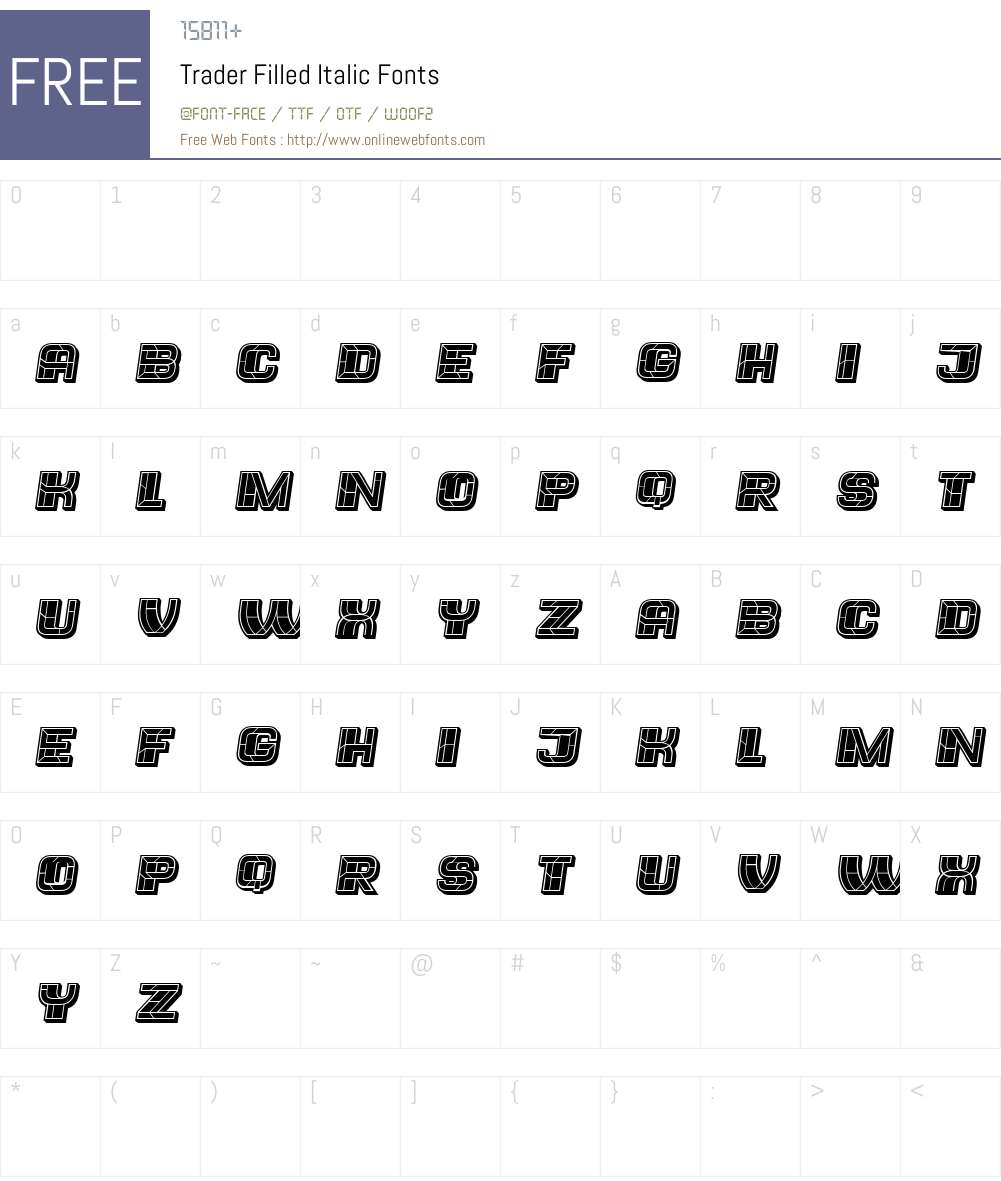 Trader Filled Font Screenshots