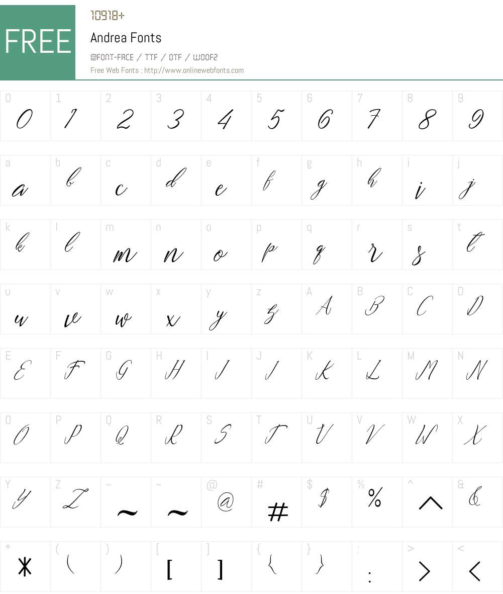 Andrea Font Screenshots
