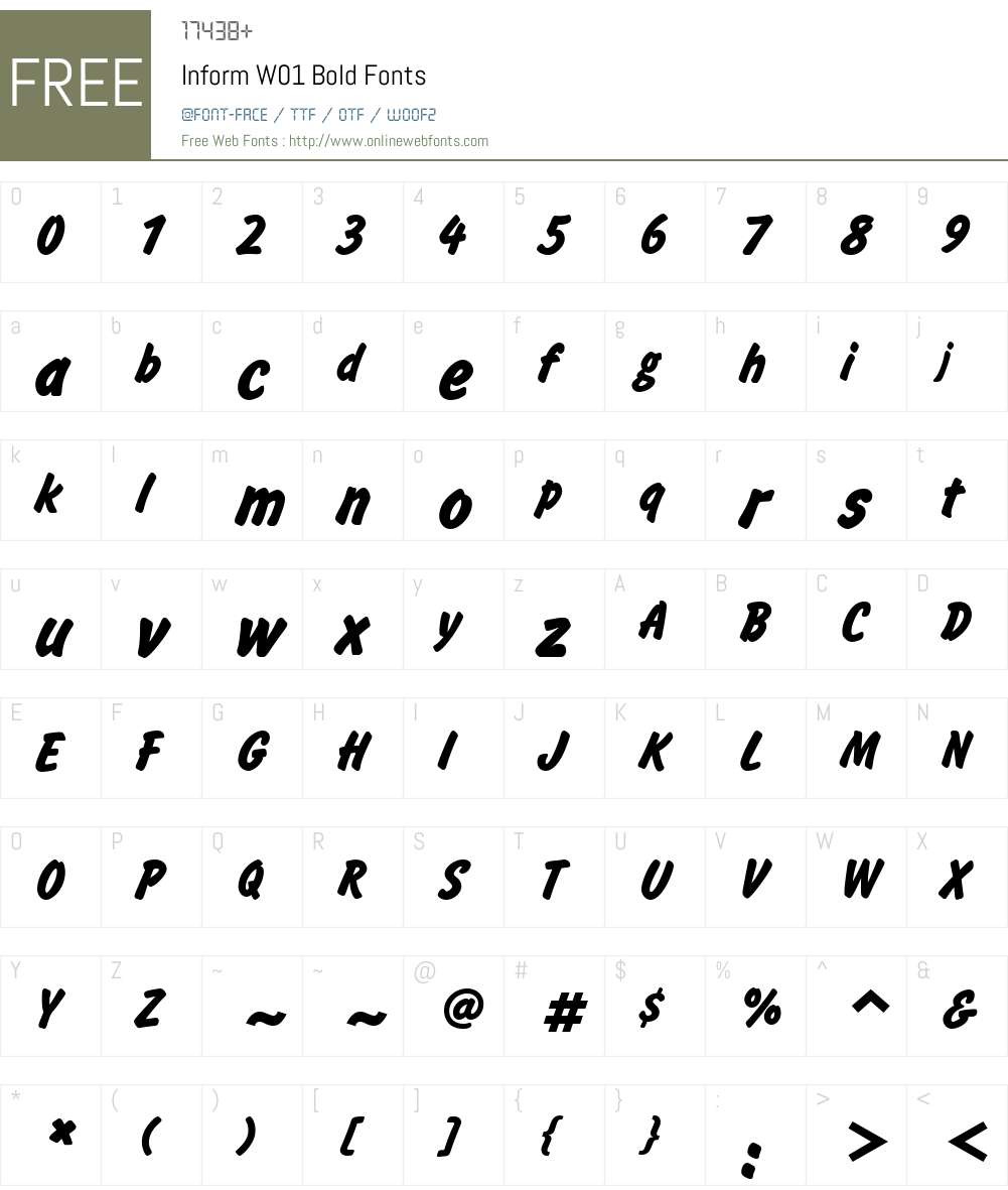 InformW01-Bold Font Screenshots