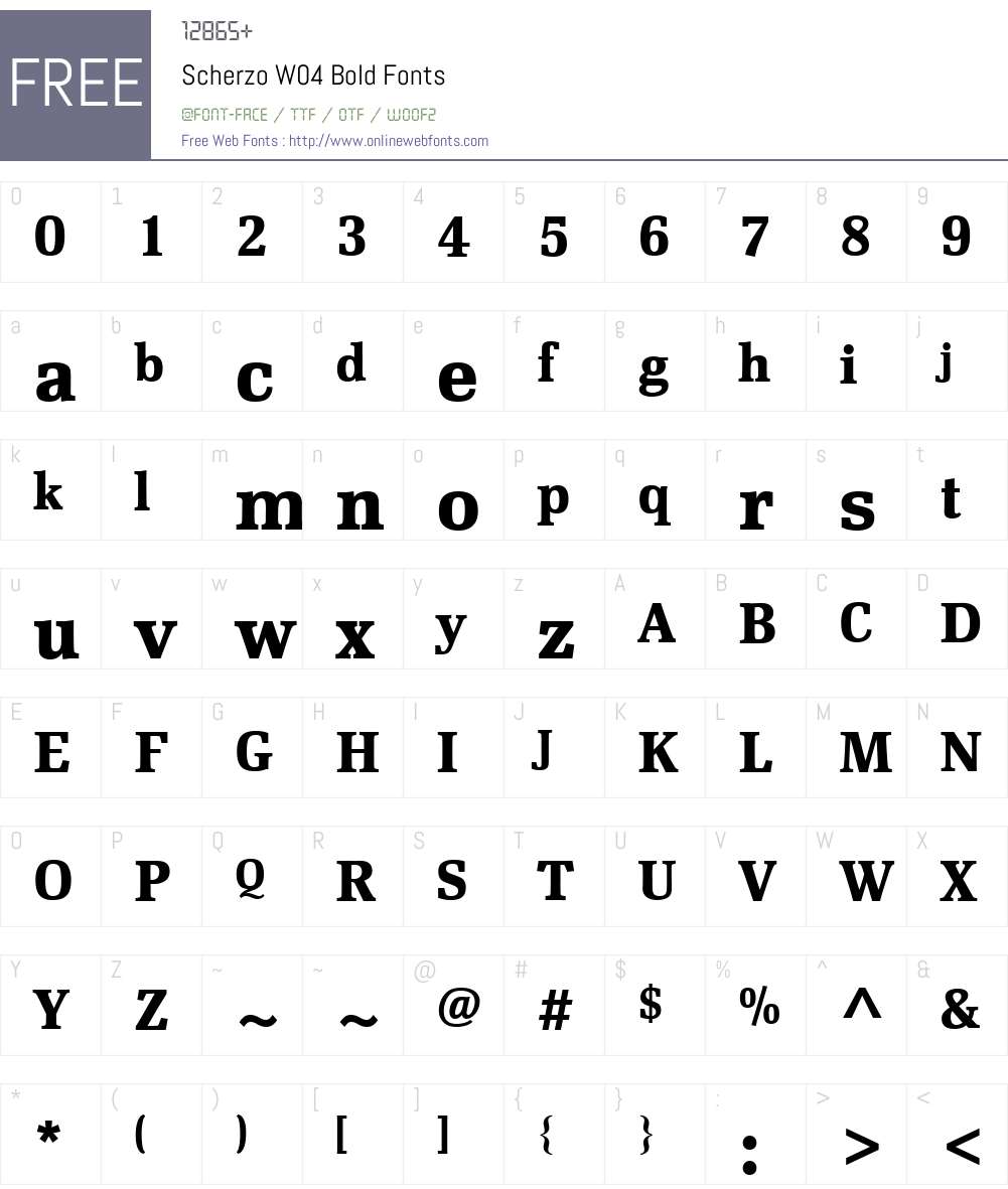 Scherzo Font Screenshots