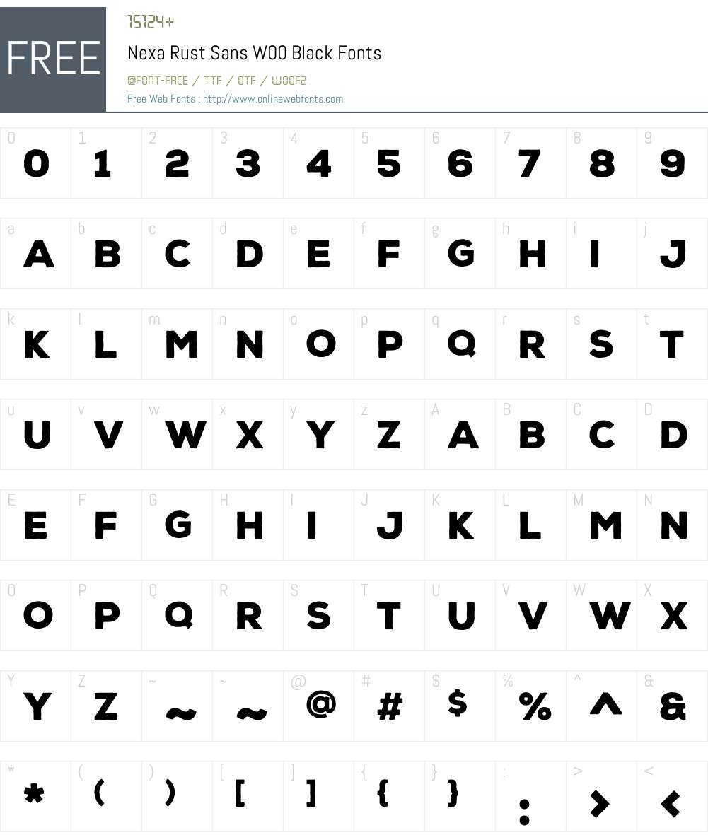 NexaRustSansW00-Black Font Screenshots