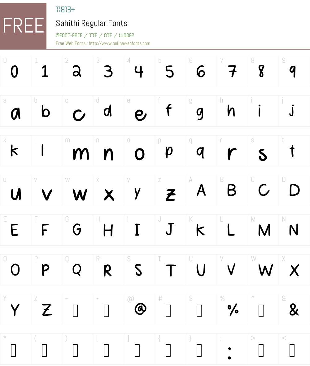 Sahithi Font Screenshots