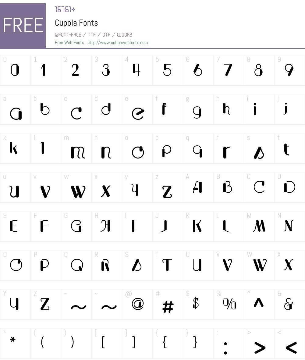 Cupola Font Screenshots