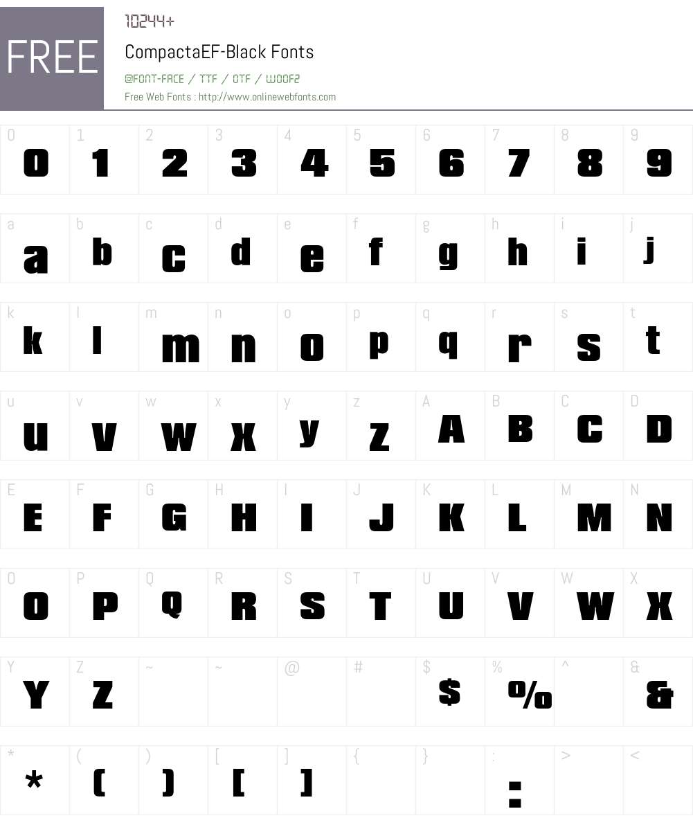 CompactaEF Font Screenshots