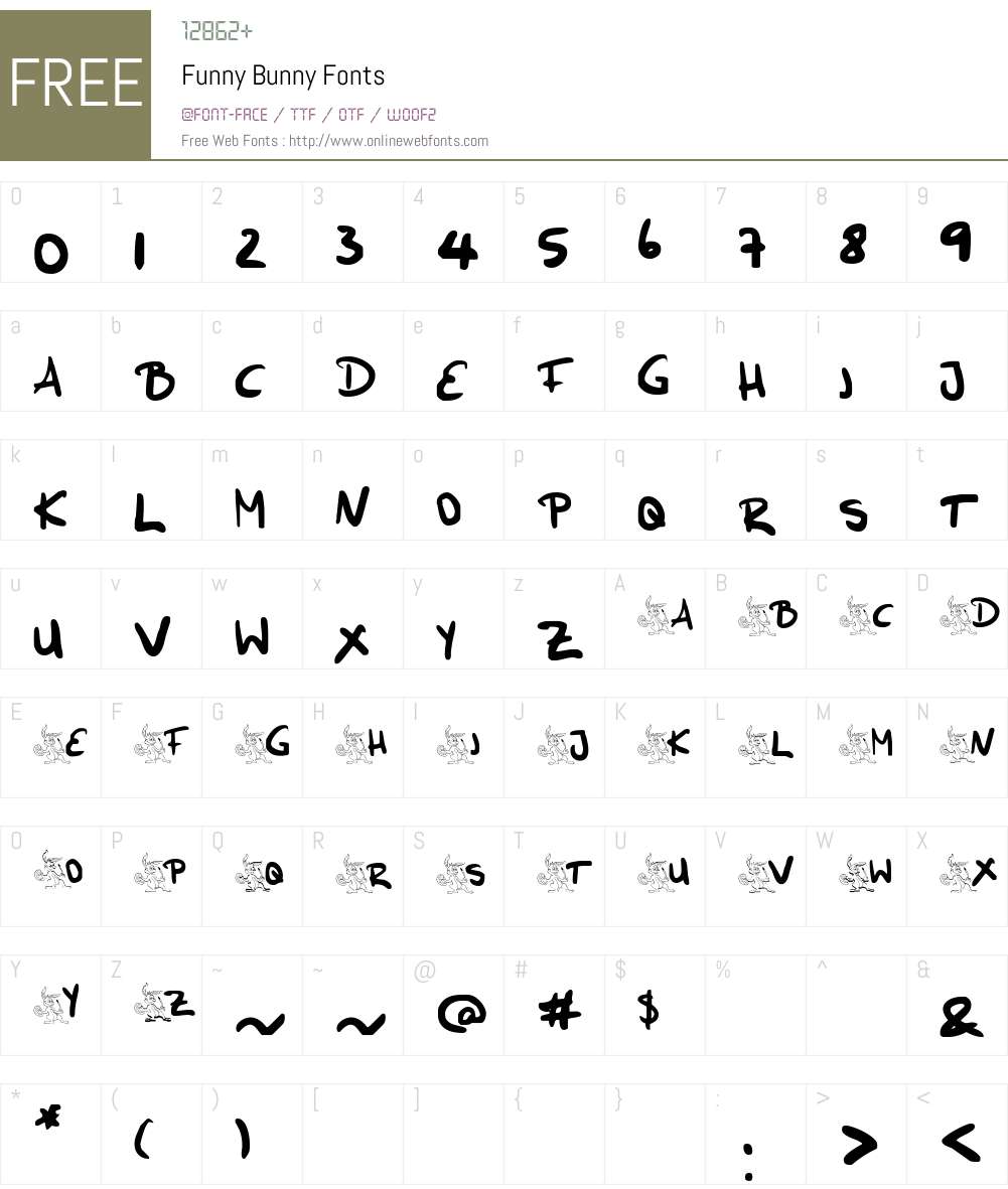 Funny Bunny Font Screenshots