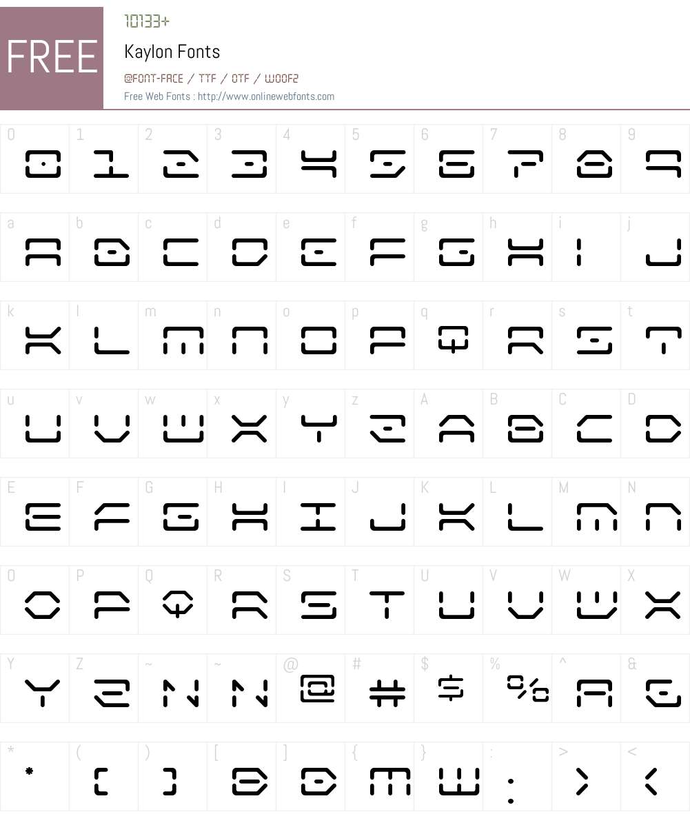 Kaylon Font Screenshots