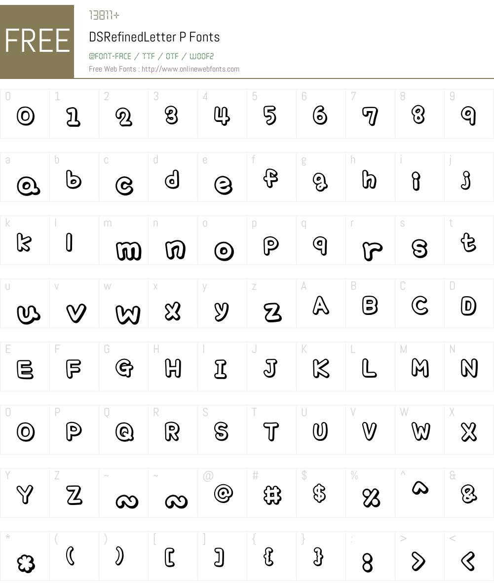 DS RefinedLetter Font Screenshots