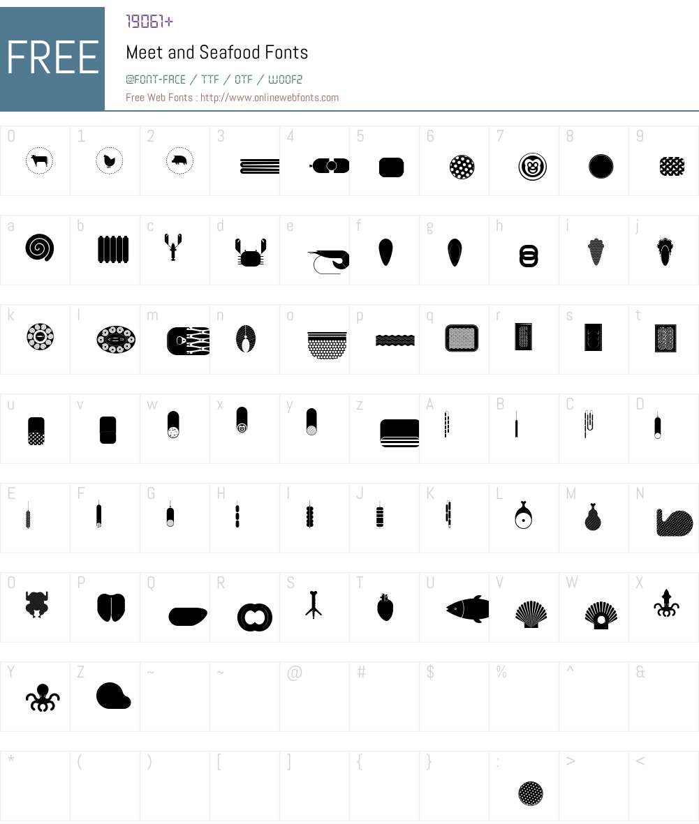 MeetandSeafood Font Screenshots