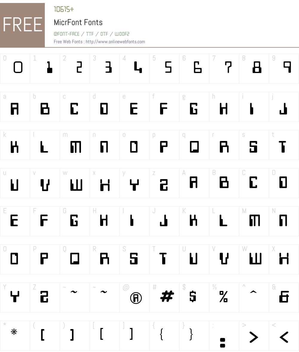 Micr Font Screenshots