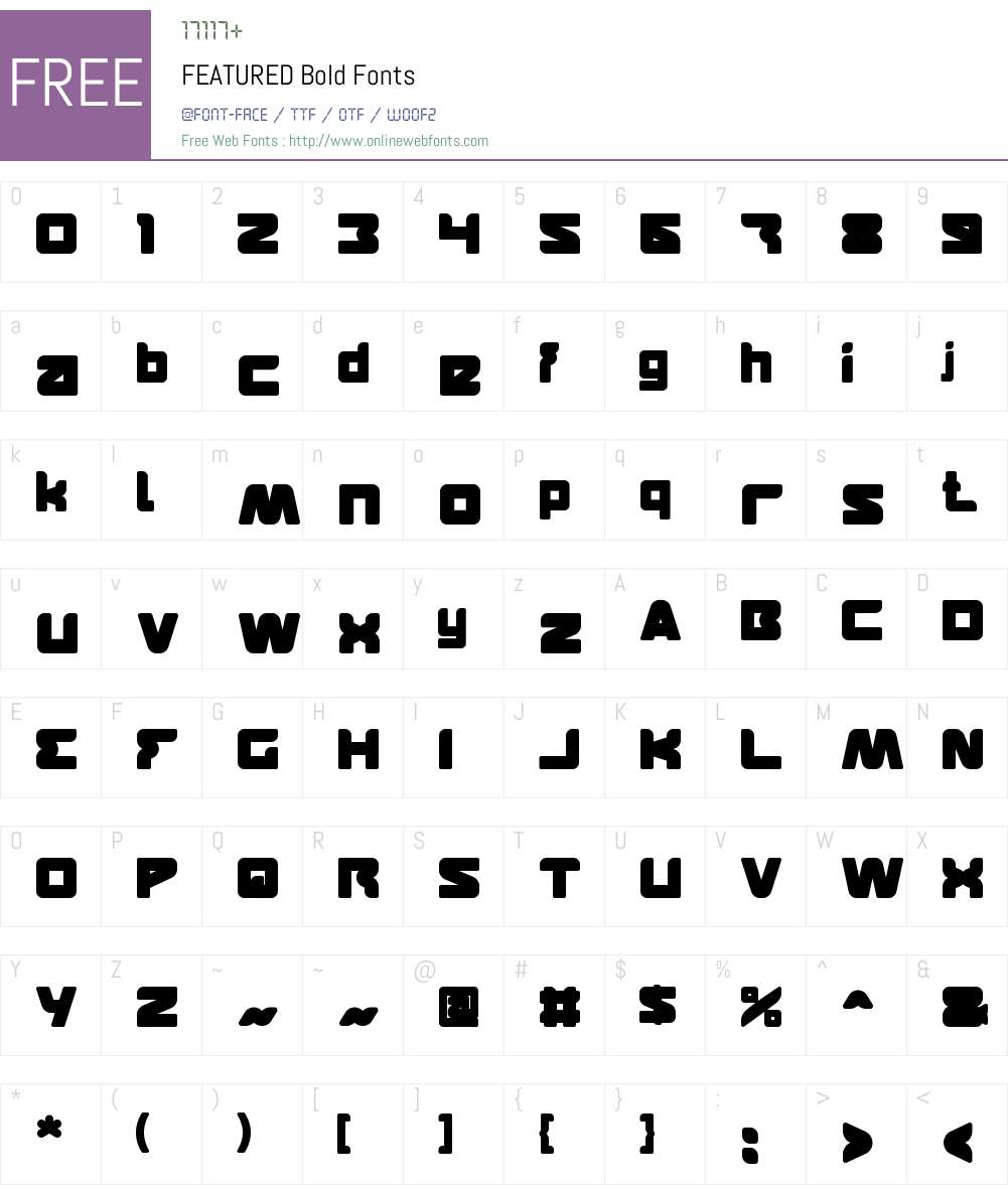 FEATURED Font Screenshots