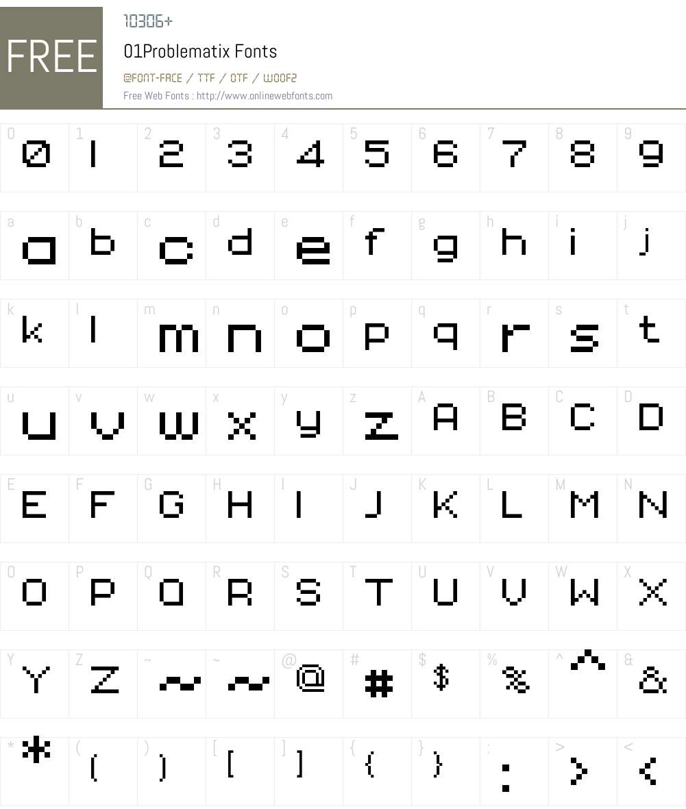 01Problematix Font Screenshots