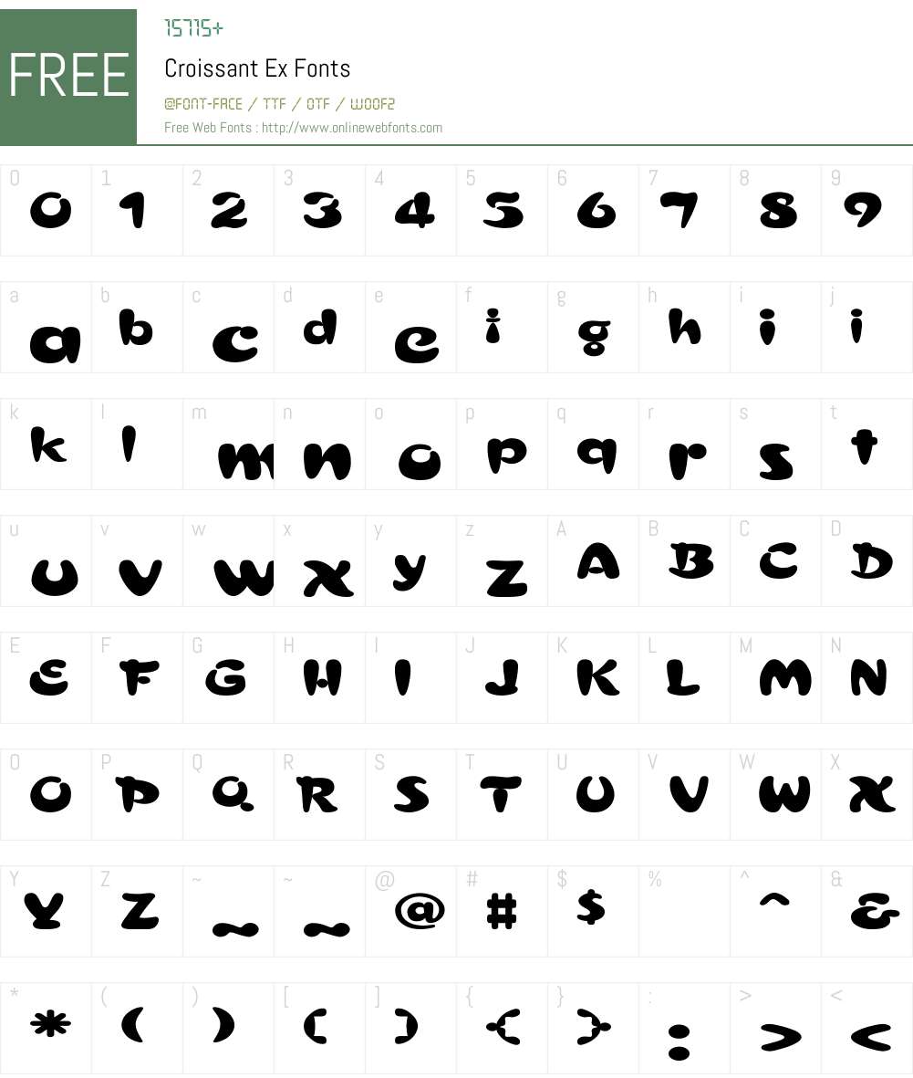 Croissant Ex Font Screenshots