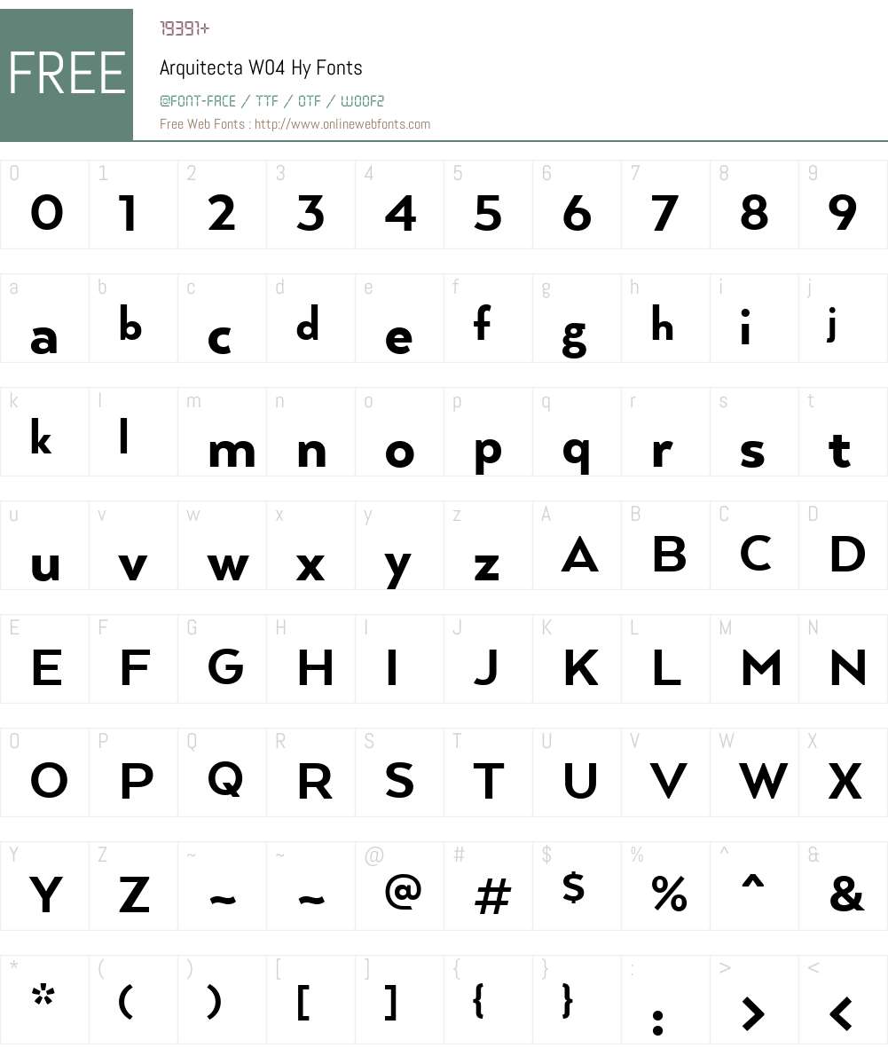Arquitecta Font Screenshots