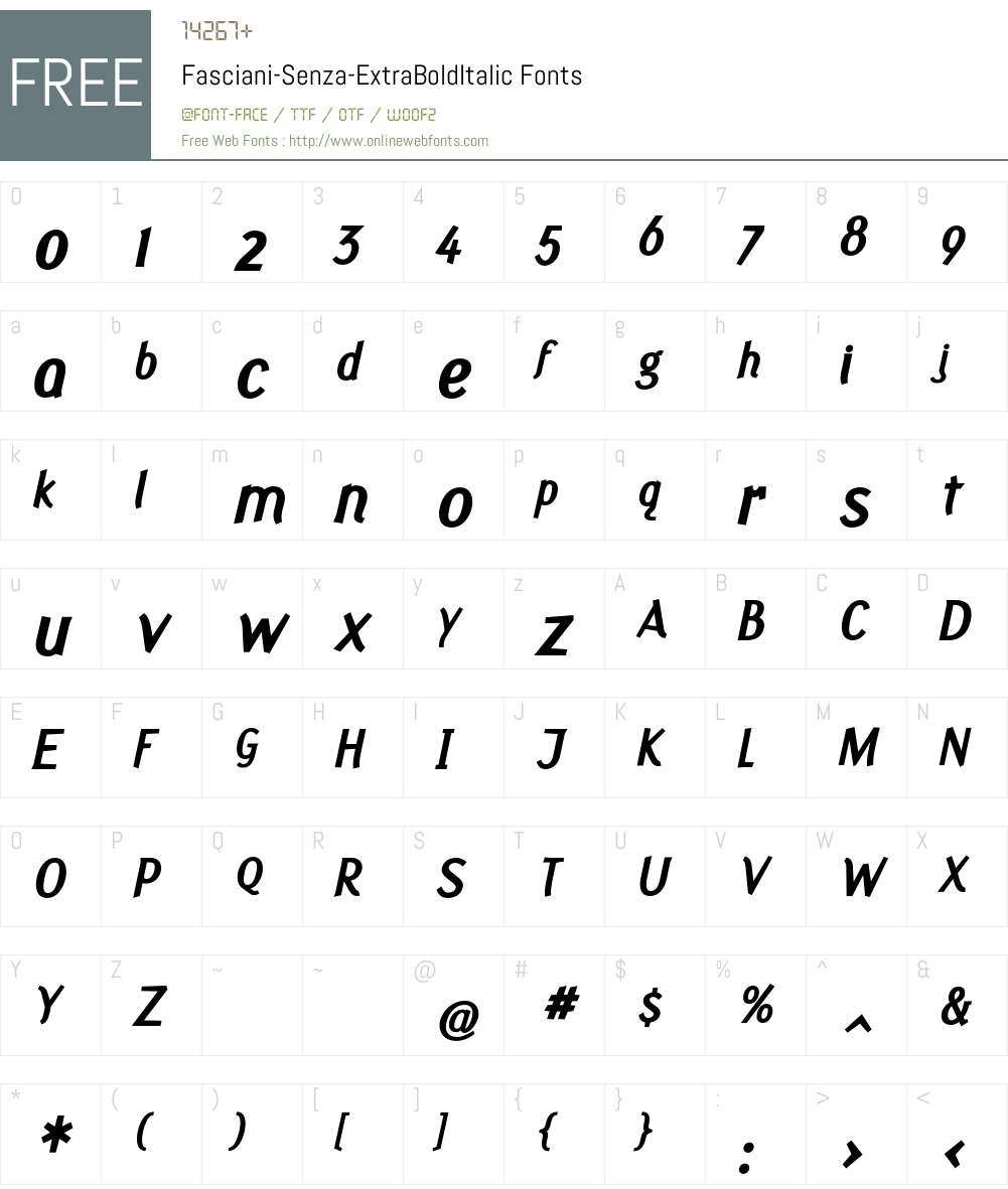 Fasciani-Senza Font Screenshots