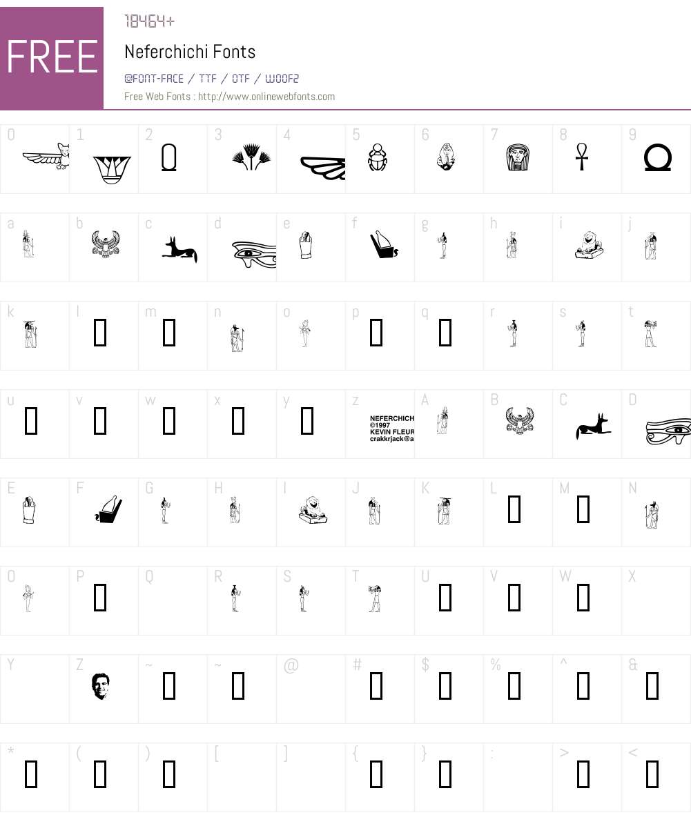 Neferchichi Font Screenshots