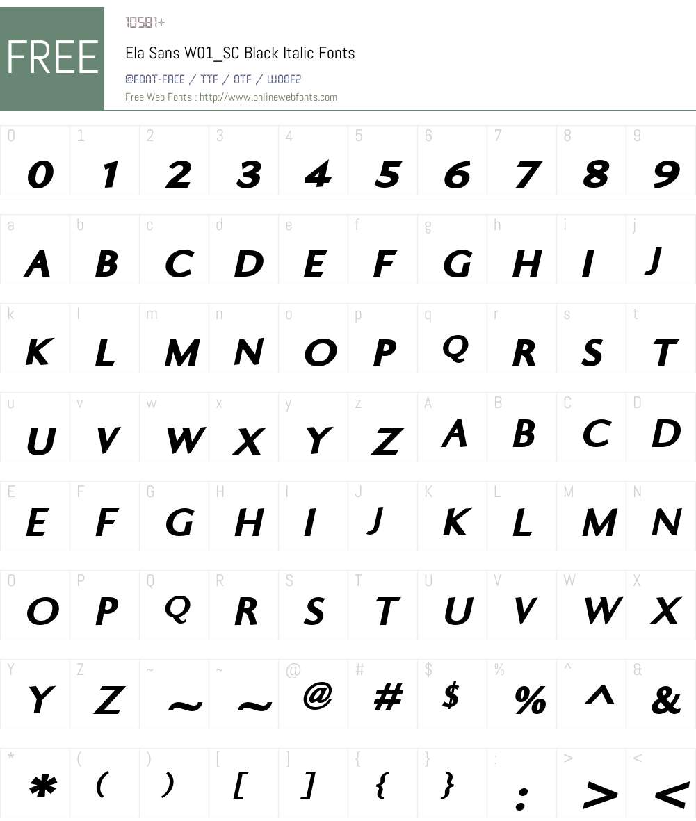 ElaSansW01_SC-BlackItalic Font Screenshots