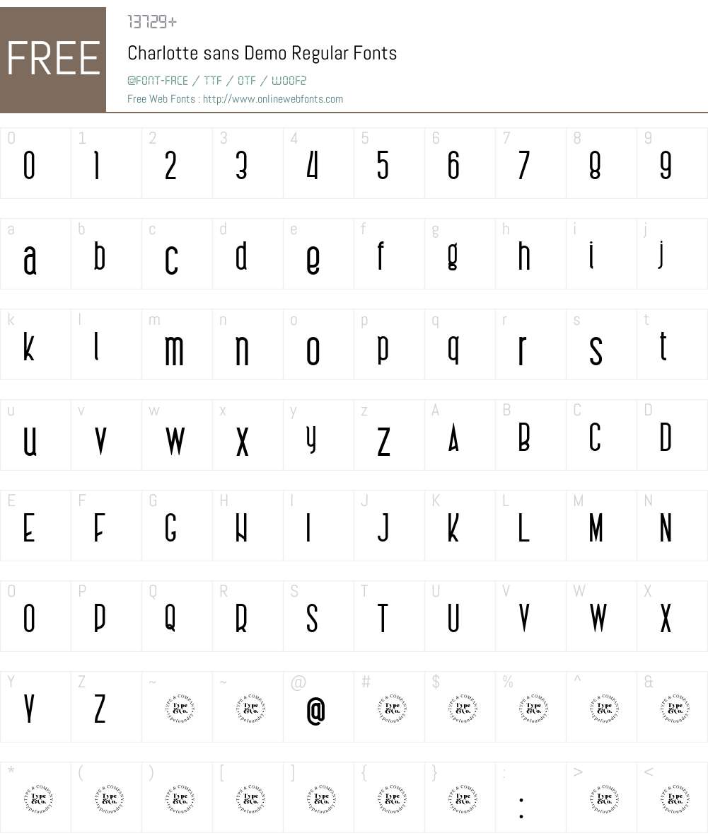Charlotte sans Demo Font Screenshots