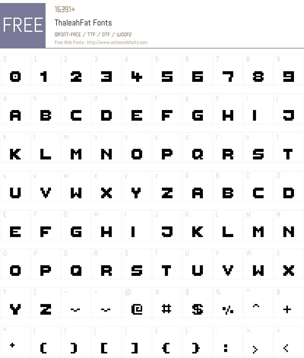 ThaleahFat Font Screenshots