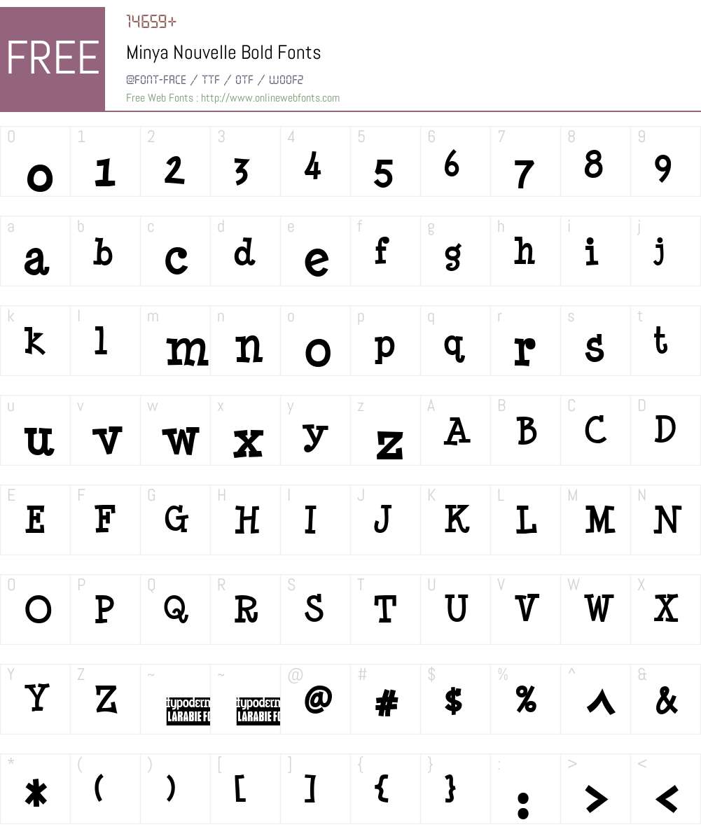 Minya Nouvelle Font Screenshots