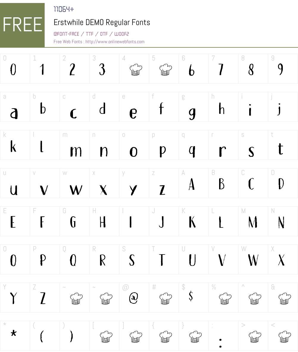 Erstwhile DEMO Font Screenshots