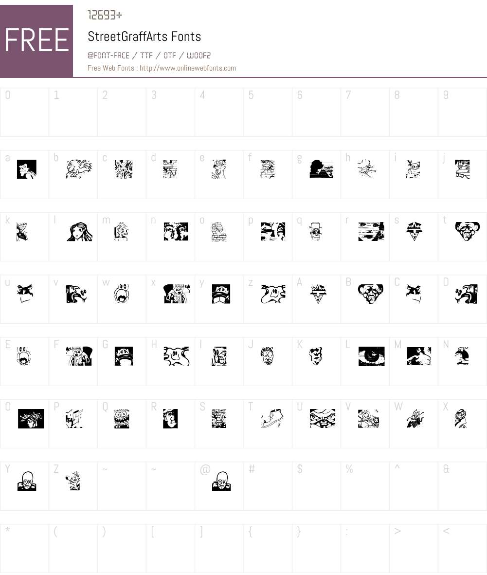 StreetGraffArts Font Screenshots