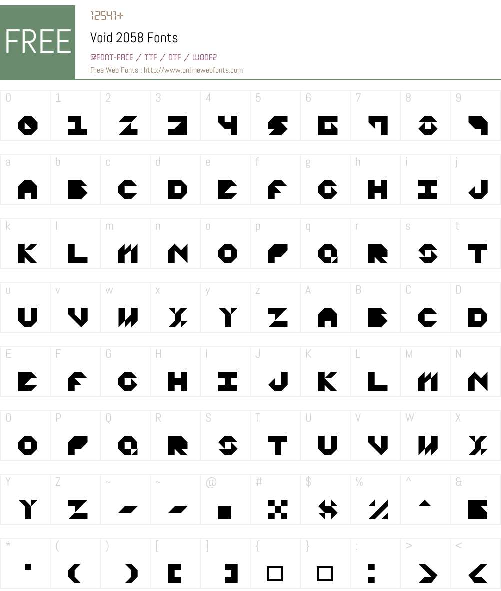 Void 2058 Font Screenshots