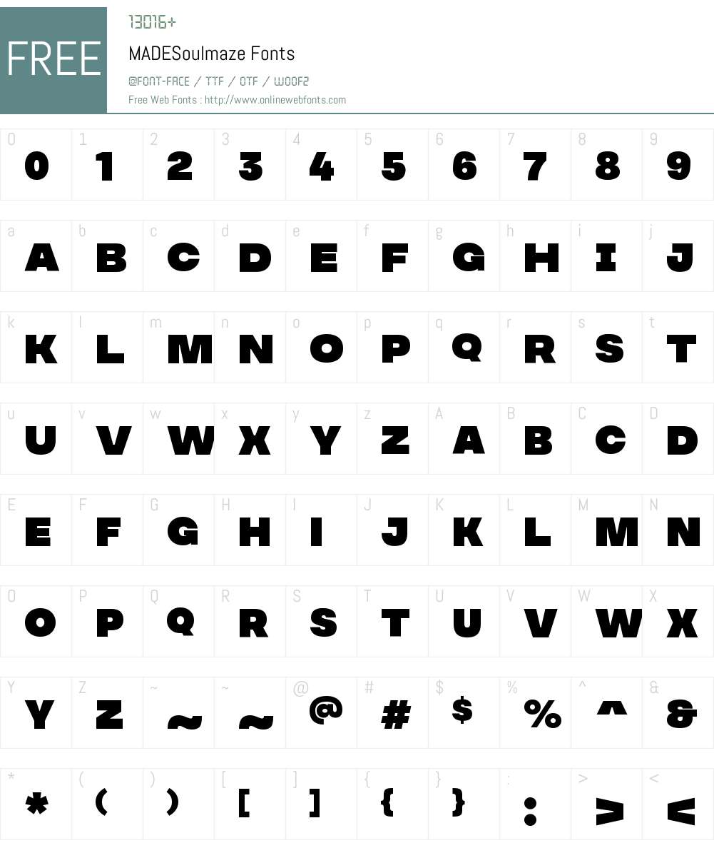 MADE Soulmaze Font Screenshots