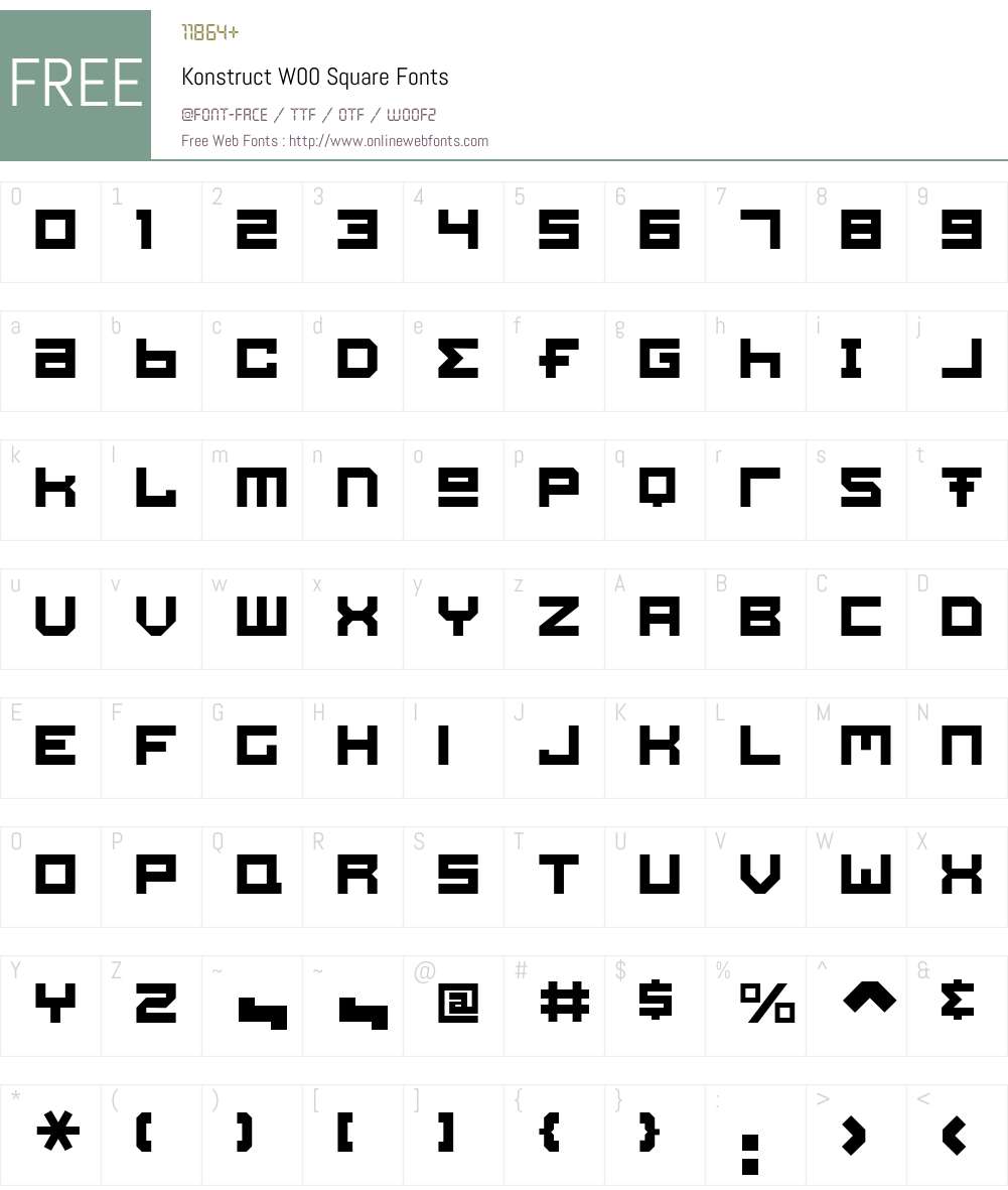 Konstruct Font Screenshots