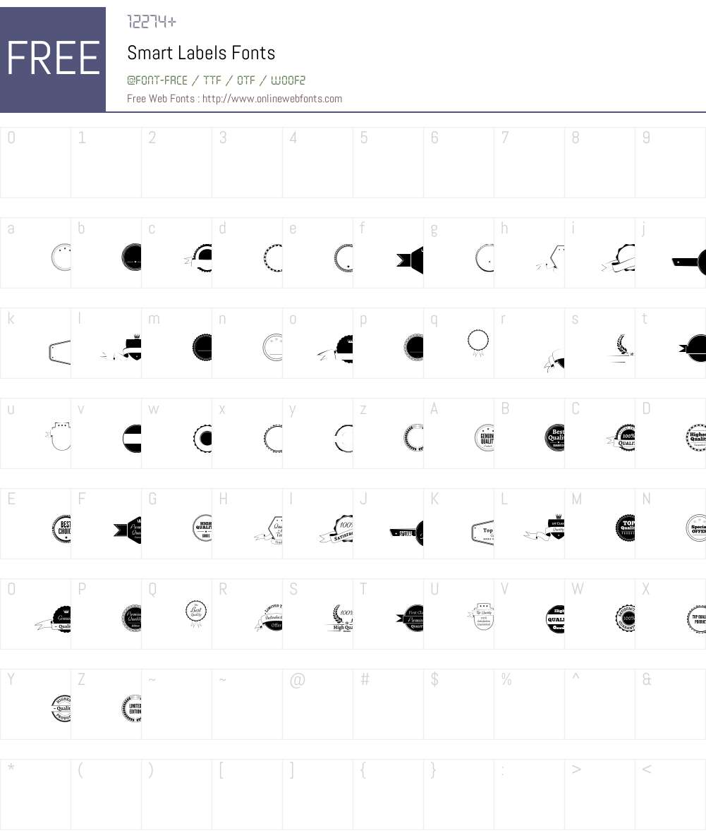 SmartLabels Font Screenshots