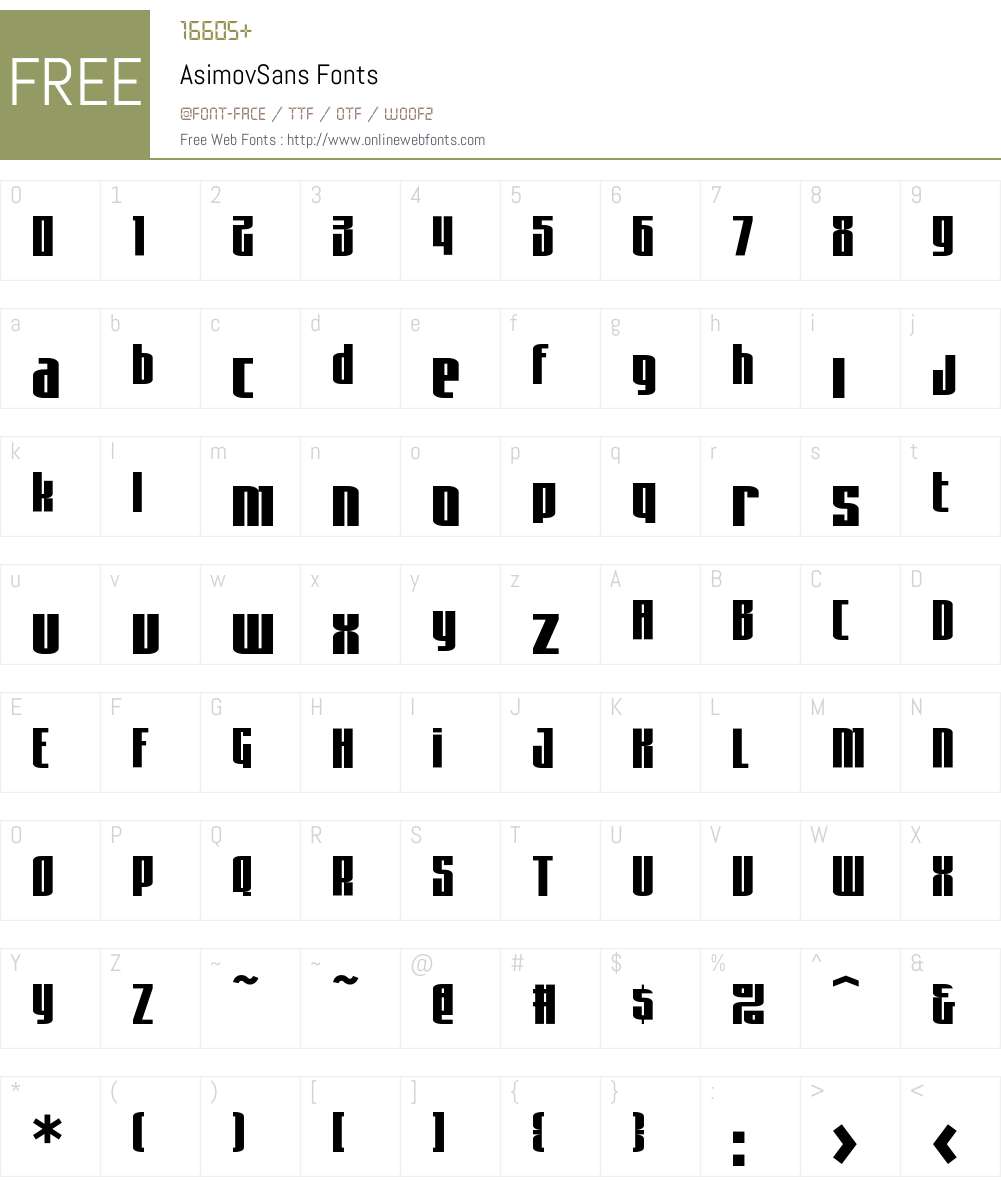 AsimovSans Font Screenshots
