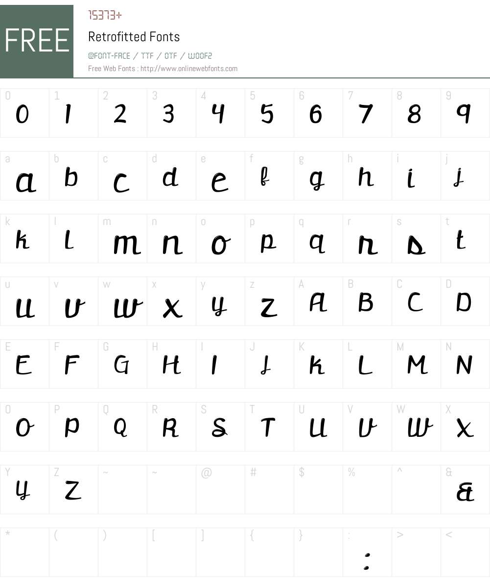 Retrofitted Font Screenshots