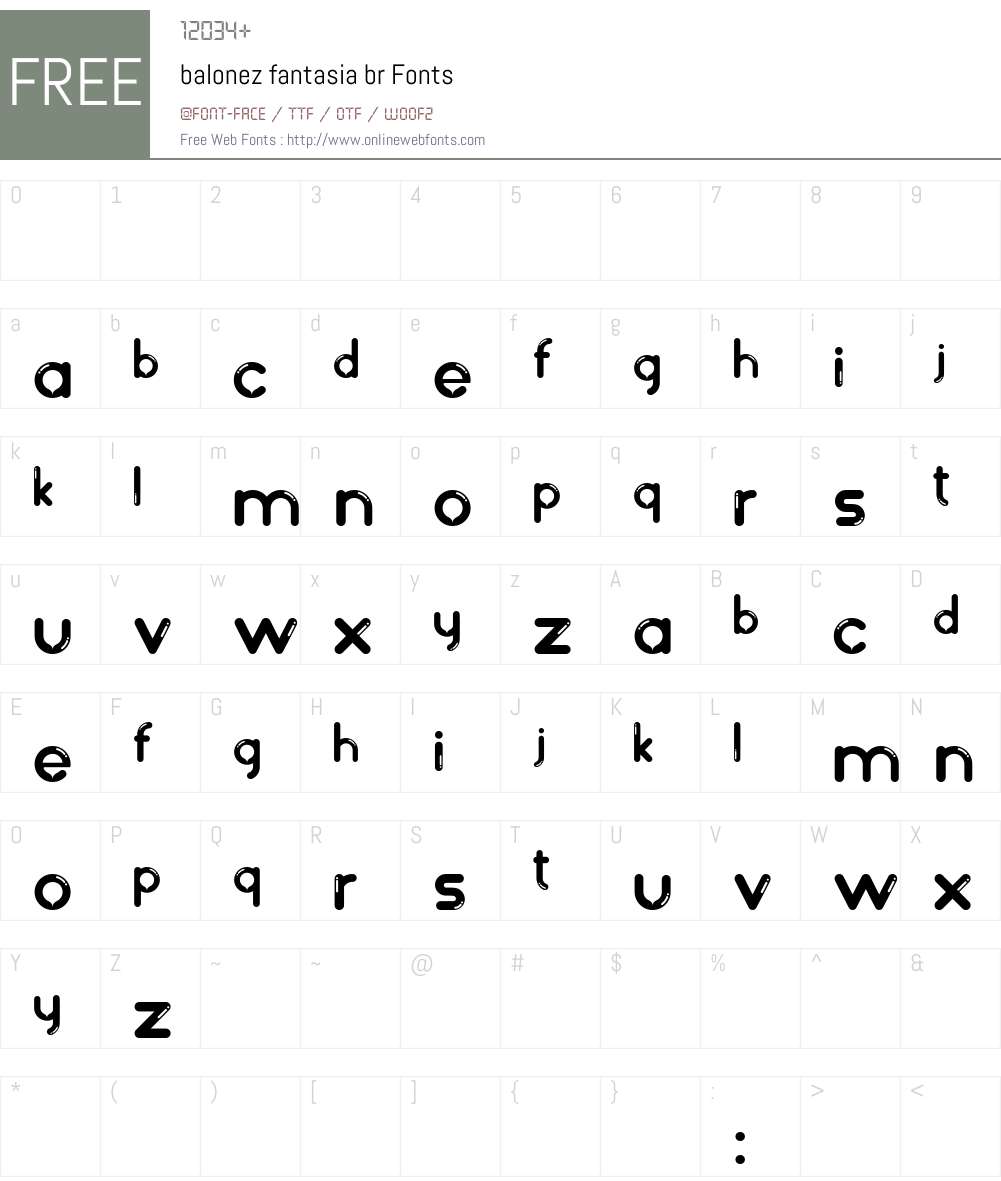 balonez fantasia br Font Screenshots