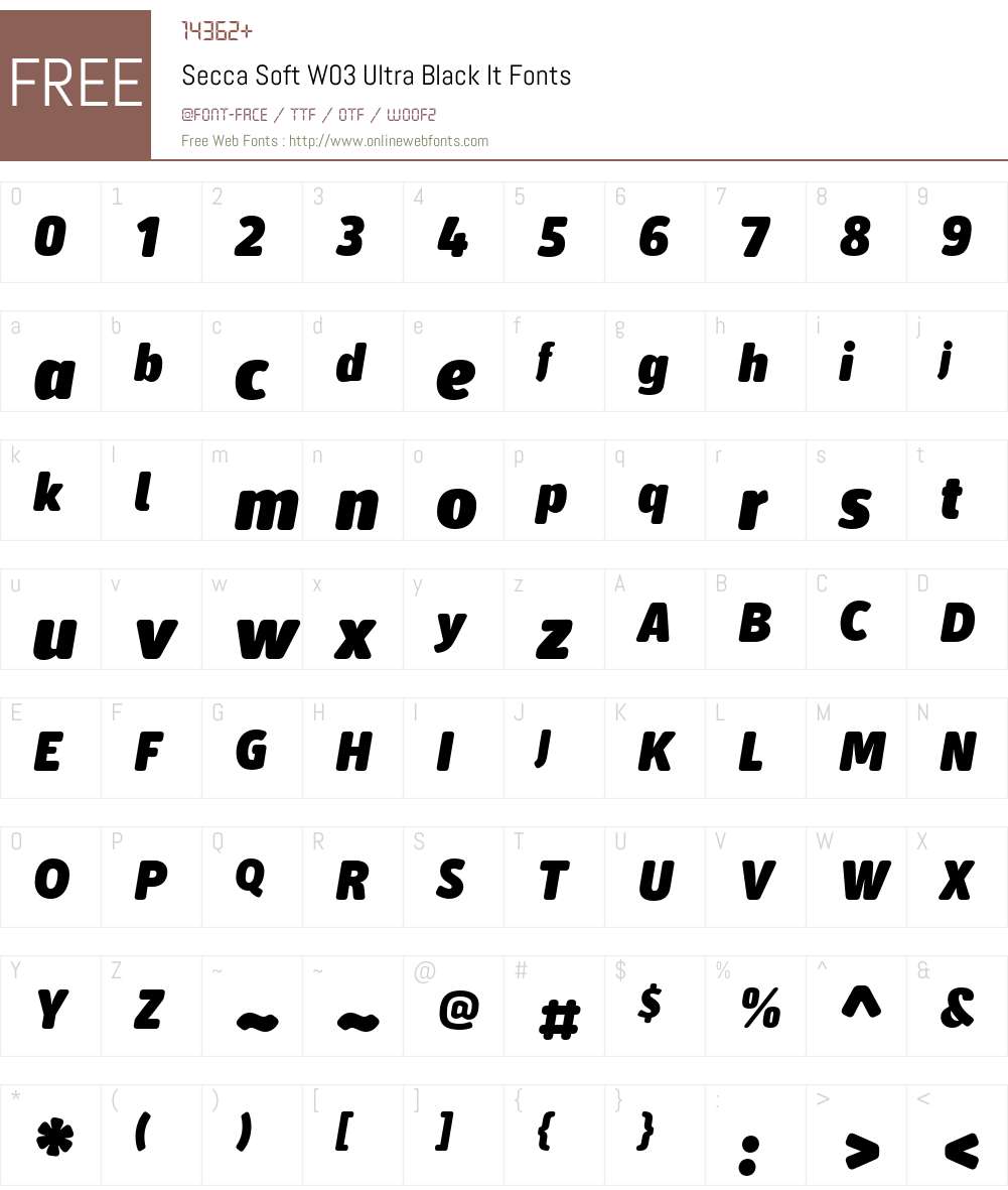 Secca Soft Font Screenshots