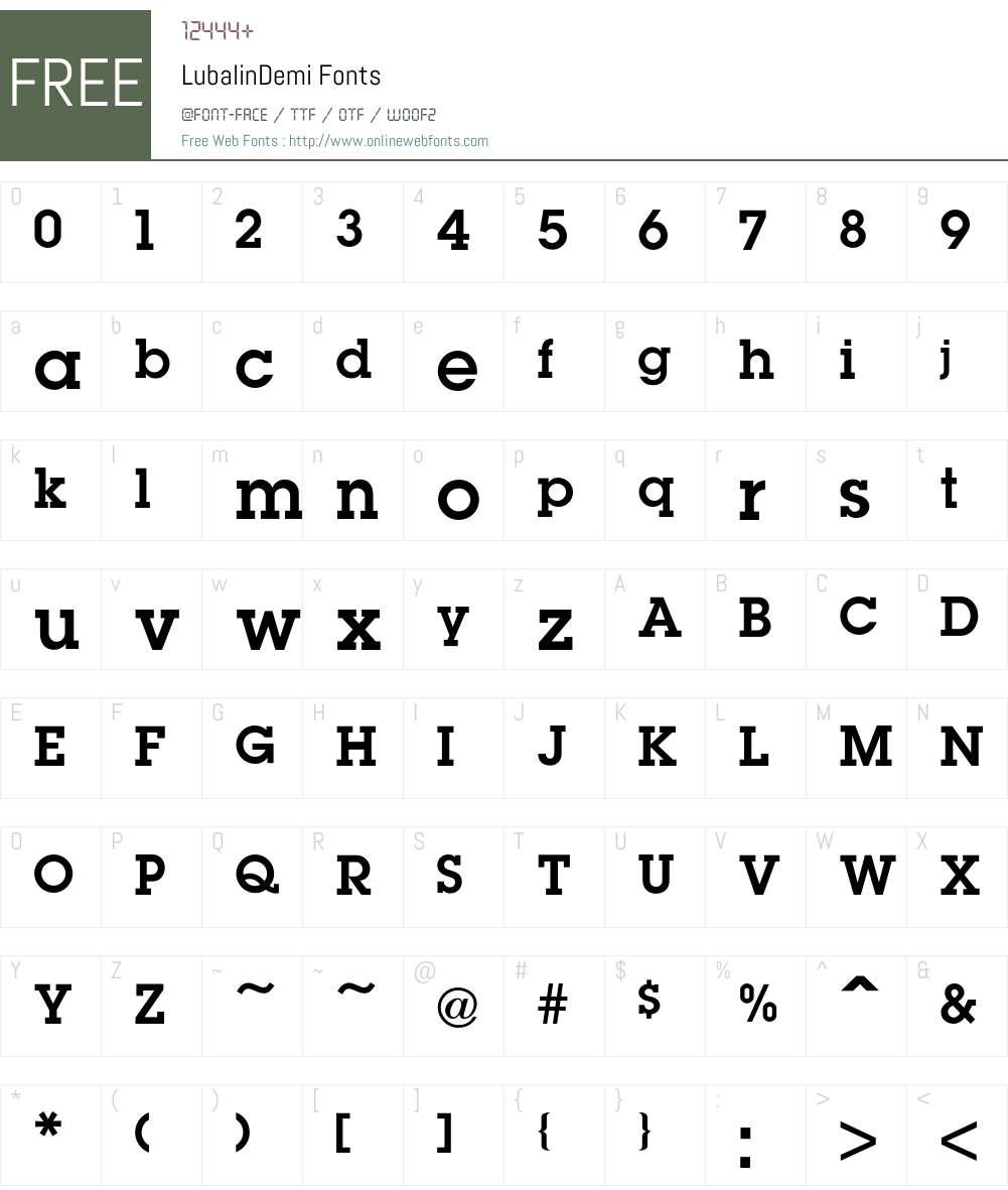 Lubalin Font Screenshots