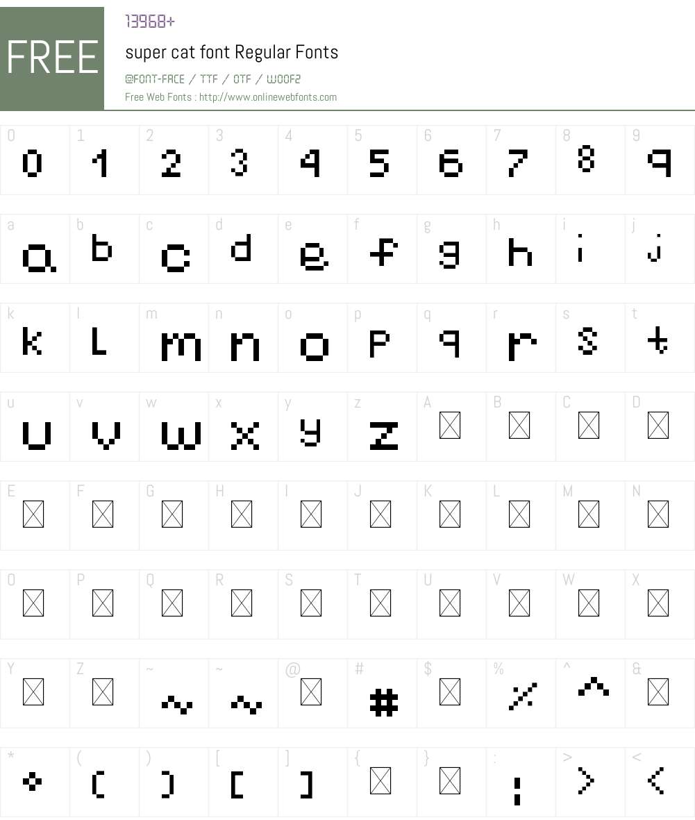 super cat font Font Screenshots